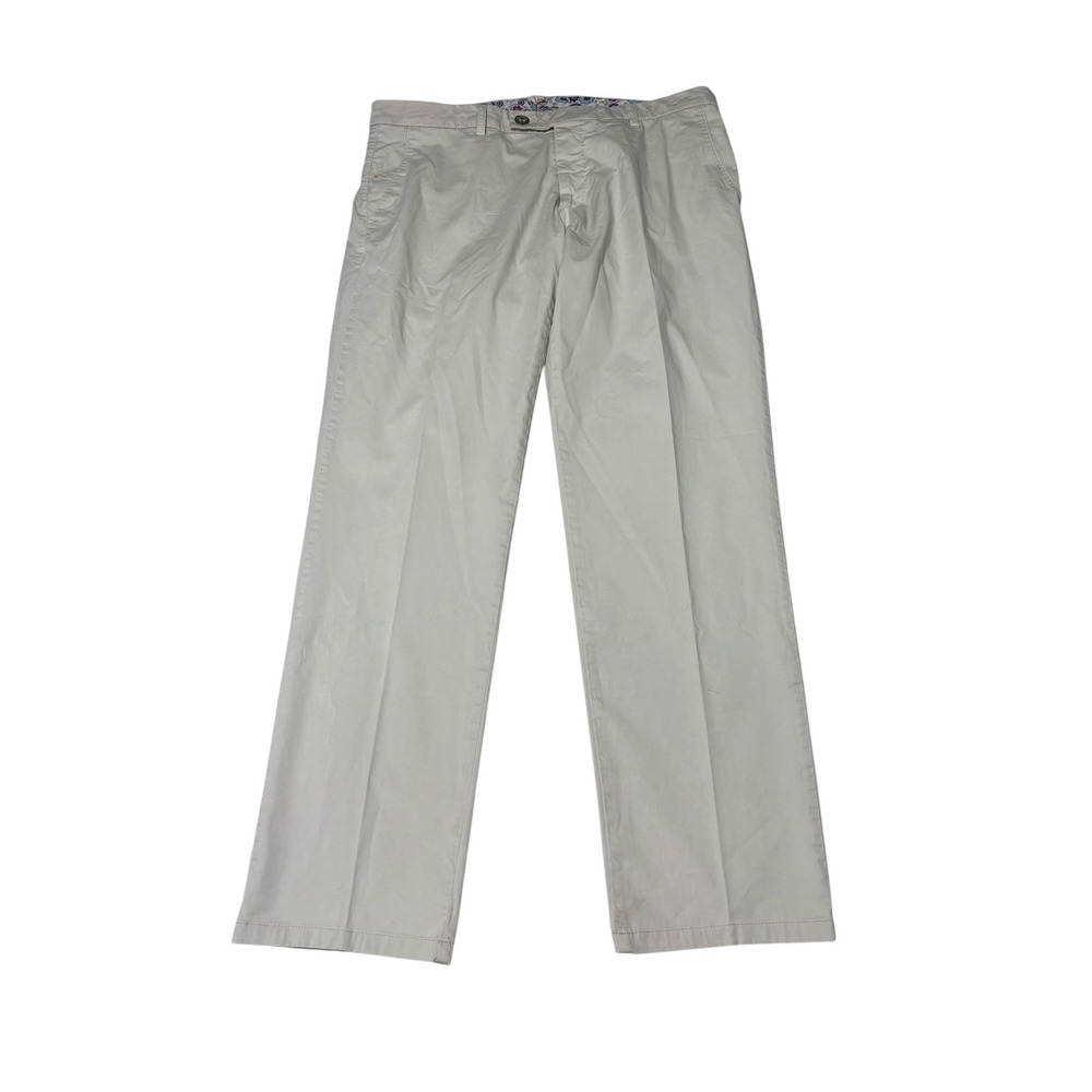 Berwich Sc Reg Mens Pants Size 50 IT 34X29 Fango Gray Beige Made in‎ Italy Chino